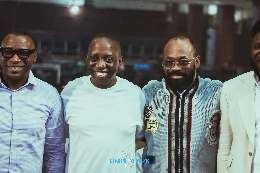 Niyi Adesanya with guests at Beyond UNIBEN